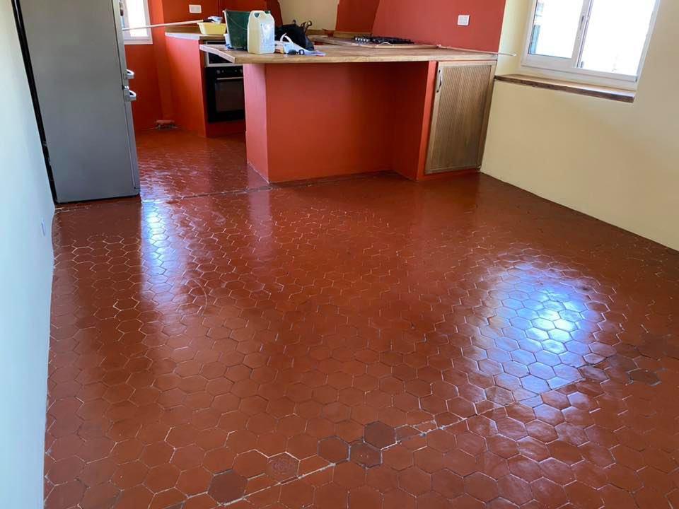 photo après rénovation terre cuite poli et brillant frejus